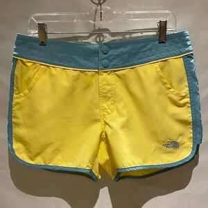 The North Face Yellow and Blue Shorts, size 10
